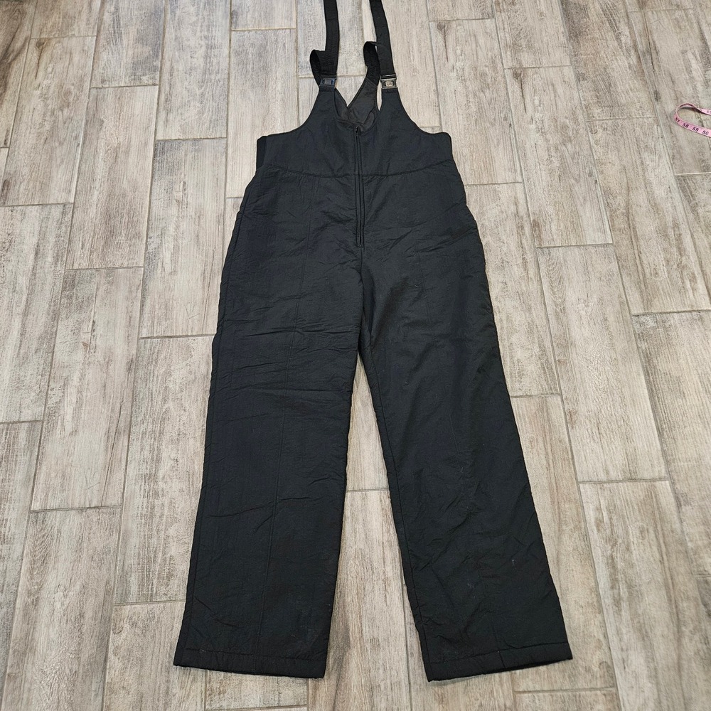 Helly Hansen Ski Bibs Unisex XL Black Insulated Adjustable Straps Zip Front